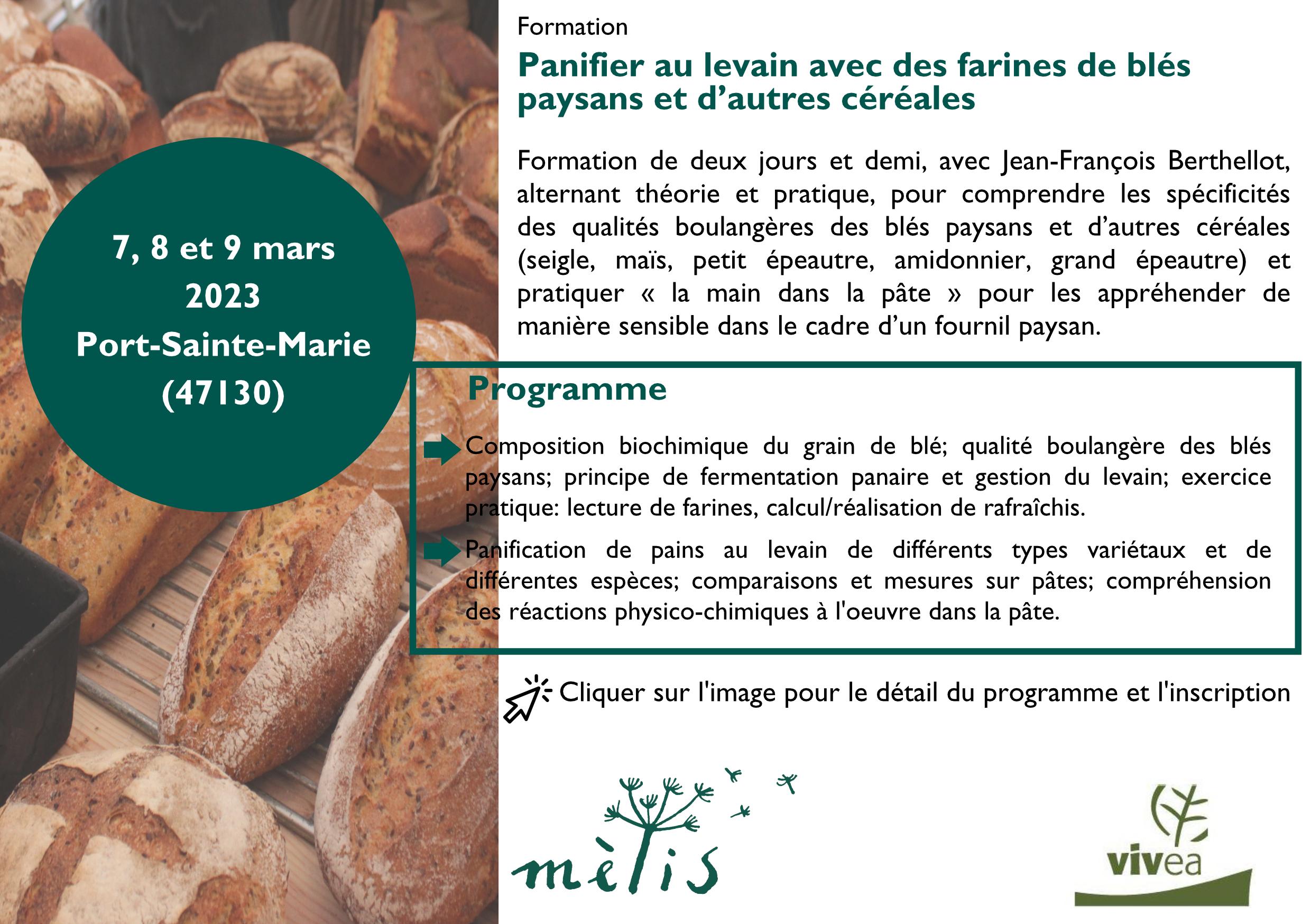 Formation boulange Mètis 7 8 9 mars 2023