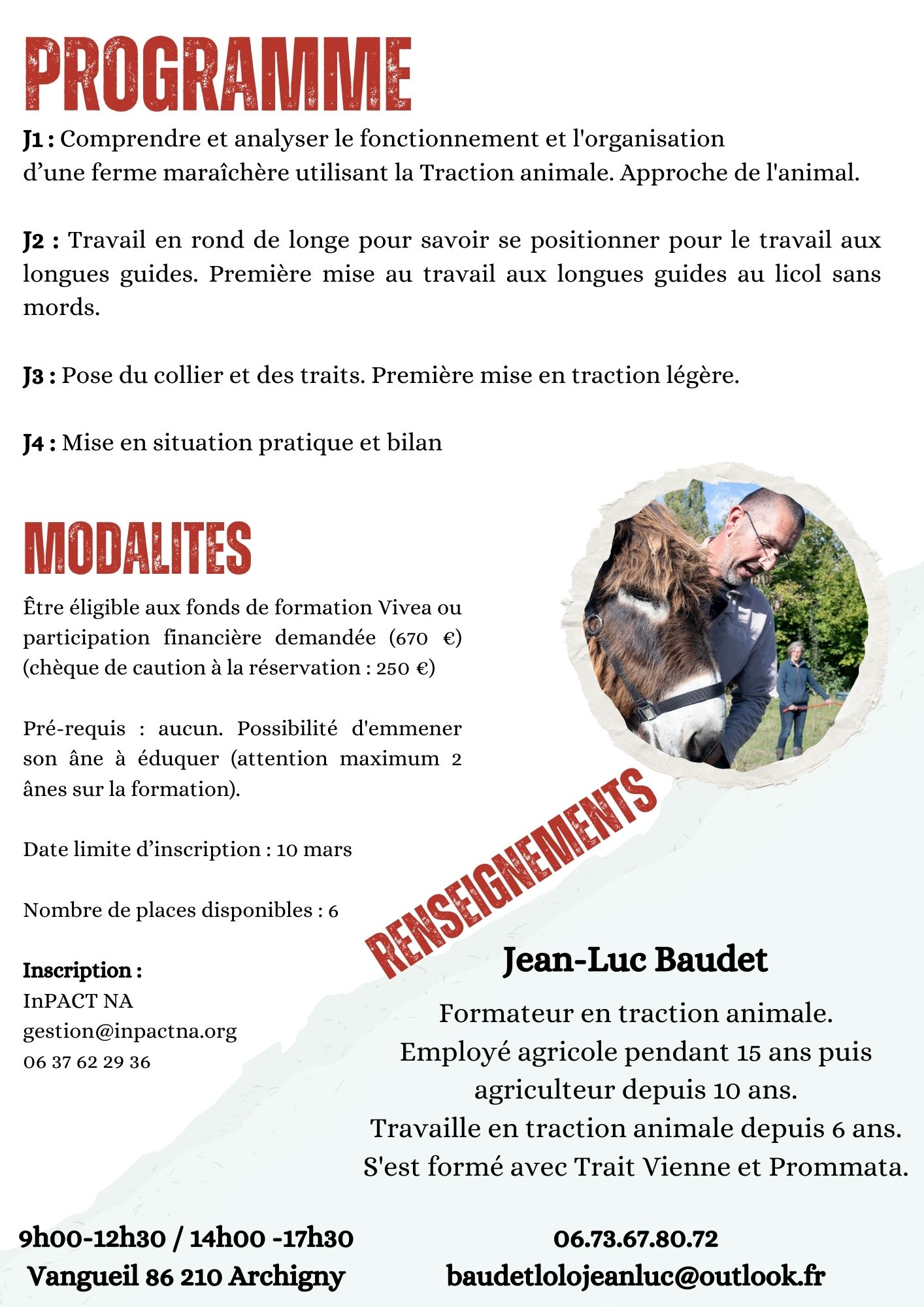 Initiation à la première mise au travail dun âne2