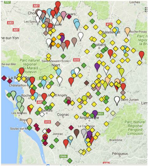 carte localisation des nvx producteurs bio